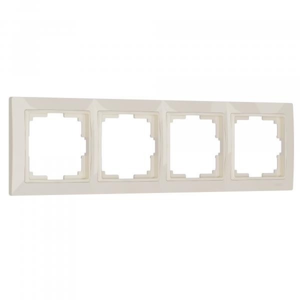 Рамка из пластика на 4 поста Snabb Basic слоновая кость W0042003