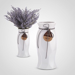 Ваза Интерьерная Керамическая "Love" 103M-3 белая 24.5см