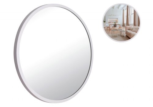 Зеркало интерьерное настенное в круглом корпусе из металла  d=50см, белый 5055-Z2 01106782