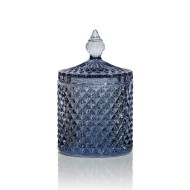 Шкатулка Tetley 389213 голубой, стекло, 8х14 см