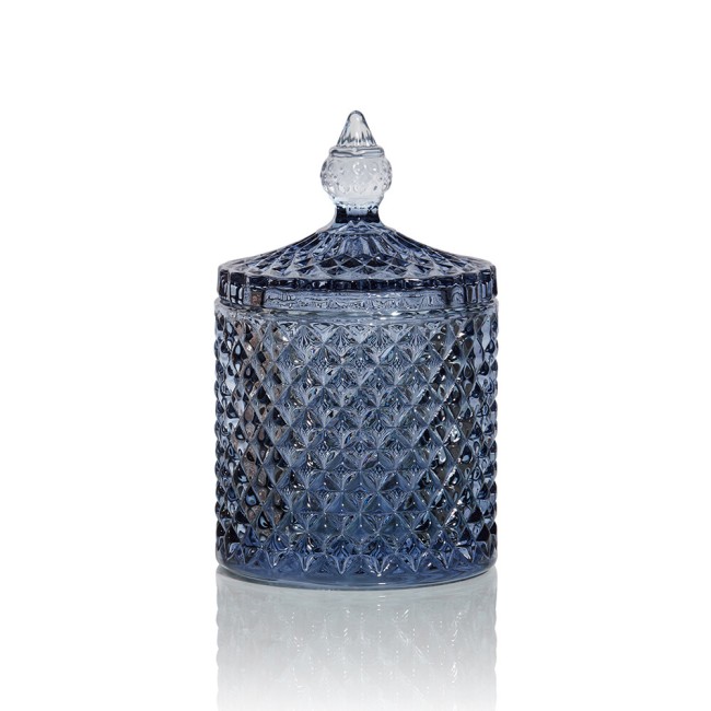 Шкатулка Tetley 389213 голубой, стекло, 8х14 см