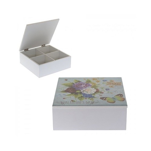 Шкатулка для чайных пакетов 18*18*7см 608496