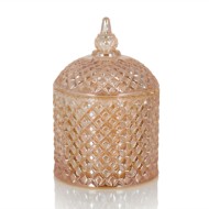 Шкатулка Becky (Y), янтарный, стекло, 10х15 см 309101