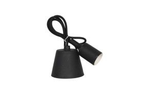 Патрон Е27 силиконовый со шнуром 1 м черный IP20 8691