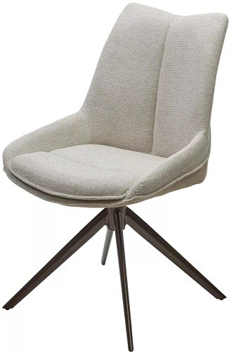 Стул OSKAR 360 град. поворот. KN01-05 Бежевый/ BZ1046-11 Бежевый/ Шоколадное золото каркас 626M05483