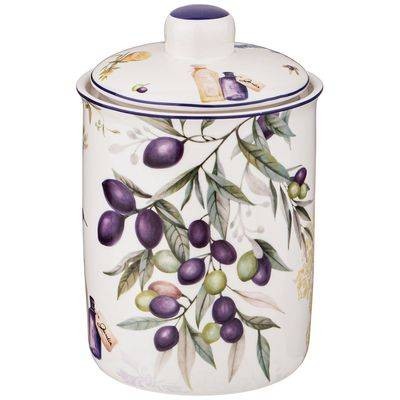 БАНКА С КРЫШКОЙ "ПРОВАНС ОЛИВКИ" 14,5*10,5 СМ 750 МЛ 104-748