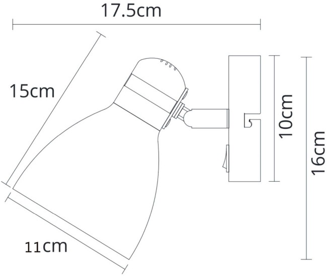Светильник настенный A5047AP-1BK