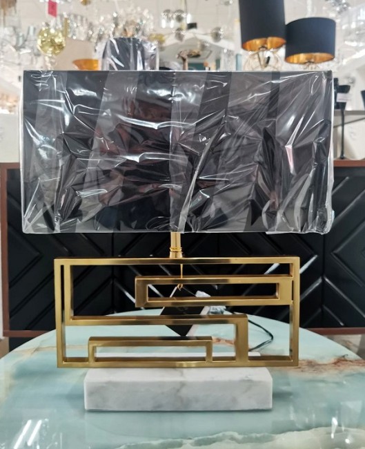 Настольная лампа 299-170 51 см Металл, натуральный камень