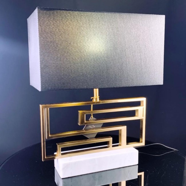 Настольная лампа 299-170 51 см Металл, натуральный камень