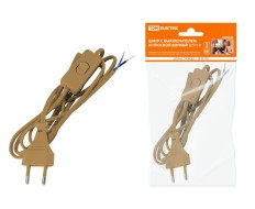 Шнур для бра с выкл. ШУ01В 6А 250В 2 м (ШВВП 2х0,75 бронза) SQ1305-0003