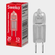 Лампа галогенная Sweko JC G4 12V 20W SHL-JC-20-12-G4-CL прозрачная  38141