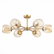 Люстра потолочная СТ ЛЮЧЕ SLE155412-06 Золото/Янтарный E27 6*60W