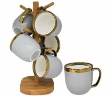Набор из 6 кружек 106-005 на подставке 300мл