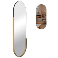 Зеркало интерьерное настенное в овальном корпусе из металла 110х45 ,бел зол. Рубин 11045-Z4 01106780