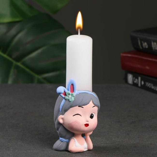 Подсвечник "Девочка с росписью №2" 7503590 10см