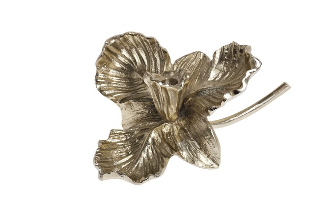 Подсвечник "Орхидея" металл. цвет шампань 18*15*10см 71PN-1893