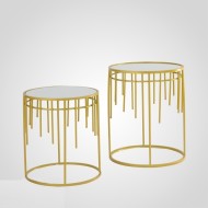 Набор из 2х круглых металлических подставок 070