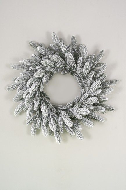 Венок рождественский заснеженный Романовский 65 см ВРМЗ 65