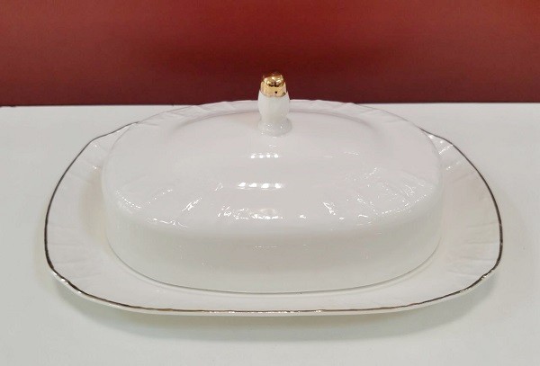 Масленка 22см  ВT-G Белый узор зол 88-22-ВT-G-ПМ