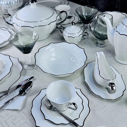 Обеденный сервиз 30пр. MAGNOLIA SILVER 205-603 Фарфор