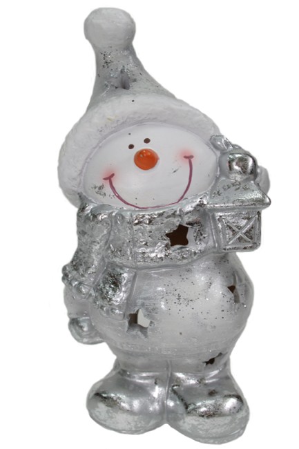 Снеговичок с фонариком НФ069 Н-23см,L-12cм