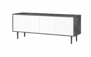 Тумба ТВ "НЕКСТ - 3" (ФУР) (Камень Темный / Белый Легкий Шелк) НФ-00011541