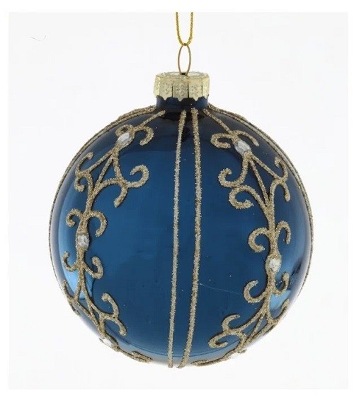 Украшение новогоднее "Шар", 8см, стекло 752515