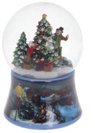 Фигурка "Ёлка" в шаре, музык., подсв., 10*10*16см 743091