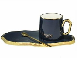 Чашка с блюдцем и ложкой 106-079 280мл фарфор