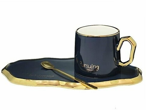 Чашка с блюдцем и ложкой 106-079 280мл фарфор