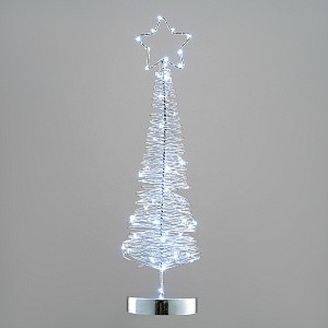 Серебристая ёлка лед 45 см 6023-4