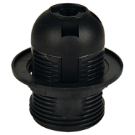 Патрон  с кольцом  Е27 черный AB7SPBEAY