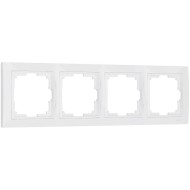 Рамка из пластика на 4 поста Snabb Basic белый W0042001