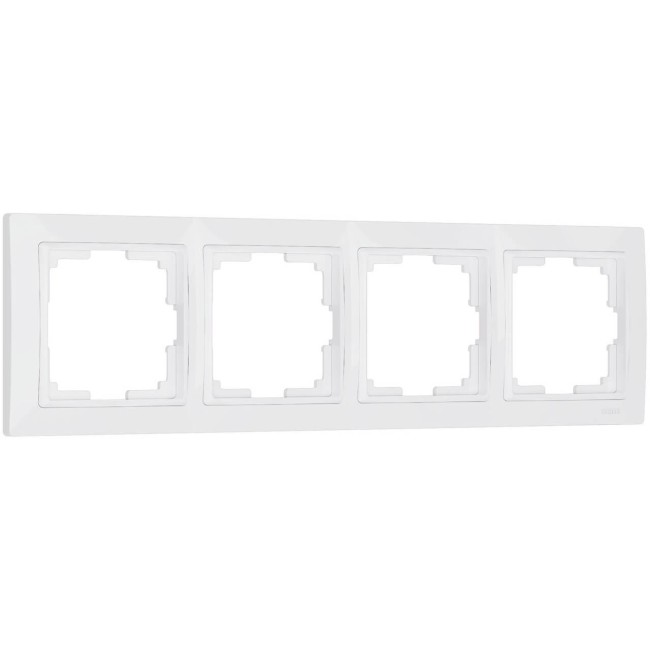 Рамка из пластика на 4 поста Snabb Basic белый W0042001