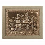 Ключница настенная "Каравелла", 27*22*7см,кожа КЛКШ-618беж