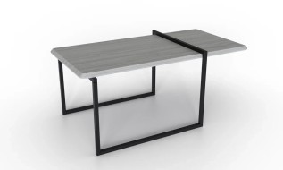 Флай стол журнальный тип 2 (черный/шпон ясень/серый мрамор) УФ-00009481