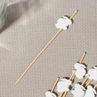 Шпажки «Пасхальные кролики», 12 см, набор 25 шт, цвет белый 5311056