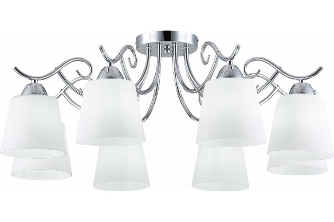 Люстра потолочная СТ ЛЮЧЕ SLE103902-08 Хром/Белый E27 8*60W