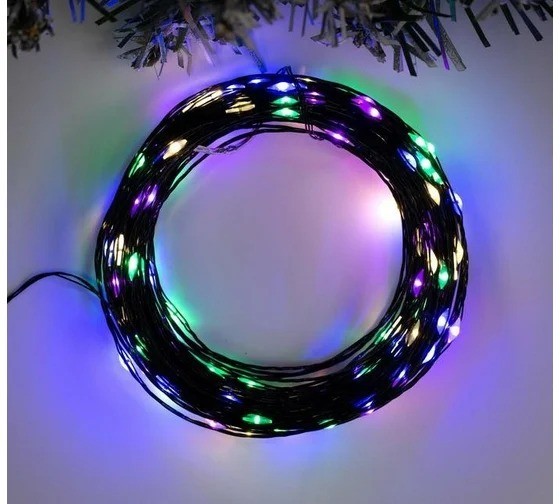 Гирлянда "Нить" роса, 20м, 200 LED, мульти 5198374