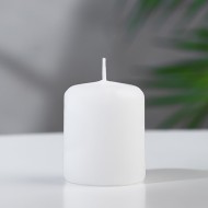 Свеча-цилиндр , белая, 4*5см 3721364