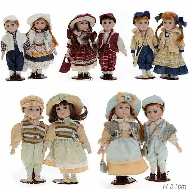 Кукла коллекционная, наб.2шт. 644613 H-31см. /1213/ 01092716