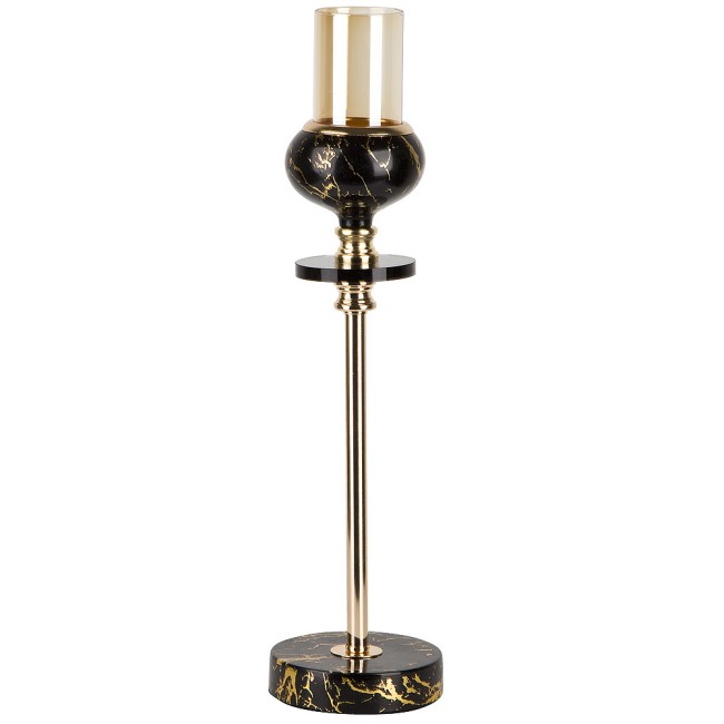 Подсвечник декоративный (без свечи) 9961043 34*10см (металл)