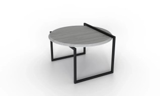 Флай стол журнальный тип 4 (черный/шпон ясень/серый мрамор) УФ-00009505
