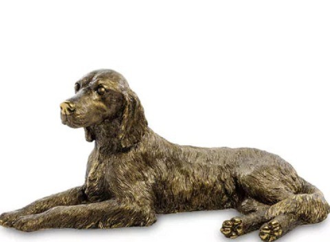 Собака-охотница лежит F1086/2 Н-26cм,L-57см БРОНЗА