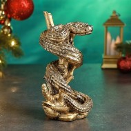 Фигура "Змея на ветке" 7х10х15см, золото 10792095
