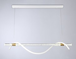 Светильник светодиодный подвесной FL5002 WH/GD белый/золото 4200K 12W 1000*60*1200 (без ПДУ)