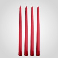 Набор из 4 красных свечей 30 см 7314-13красн