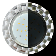 Точечный светильник GX53 H4 LD5316 Круг с квад плитк Жемчуг с подсв хр-хр SC53TPECH