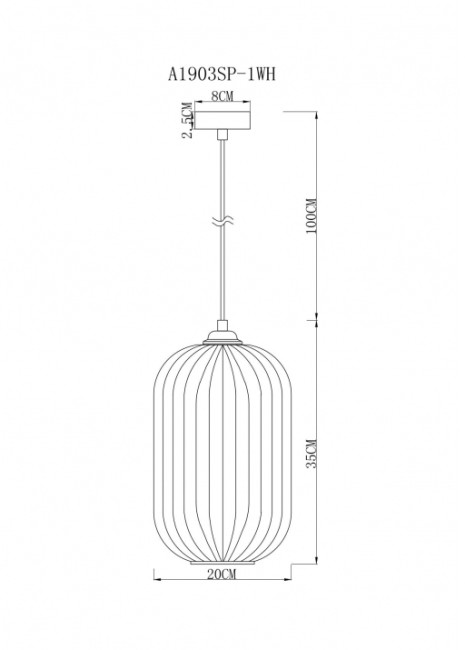Светильник подвесной A1903SP-1WH