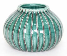 Ваза , 11*11*8см, зелёная GK-64083A